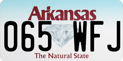 AR license plate 065WFJ