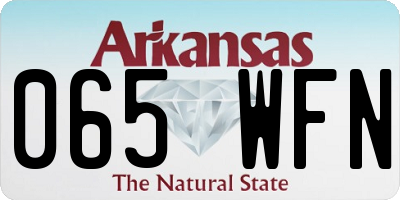 AR license plate 065WFN