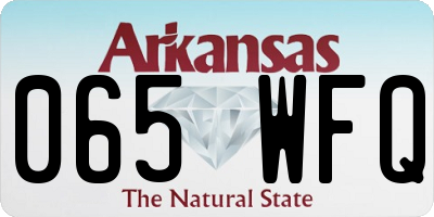 AR license plate 065WFQ