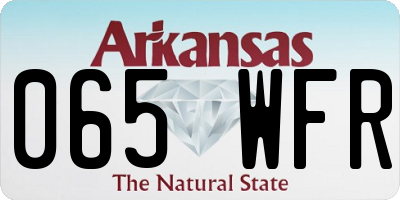 AR license plate 065WFR