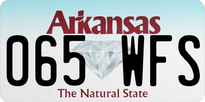 AR license plate 065WFS