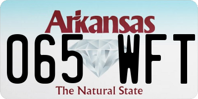 AR license plate 065WFT