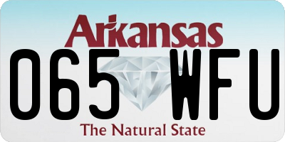 AR license plate 065WFU