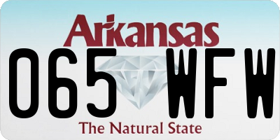 AR license plate 065WFW