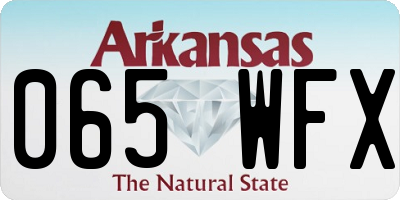 AR license plate 065WFX