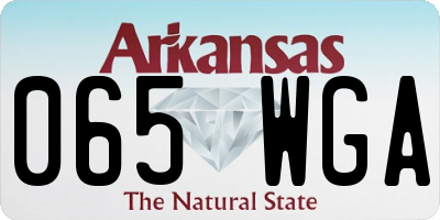 AR license plate 065WGA