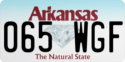 AR license plate 065WGF