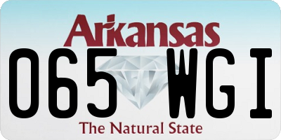 AR license plate 065WGI