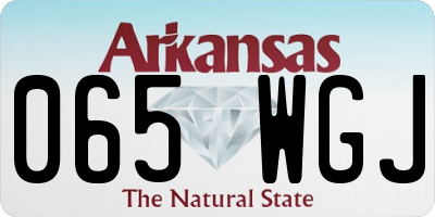 AR license plate 065WGJ