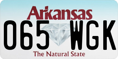 AR license plate 065WGK