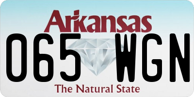 AR license plate 065WGN