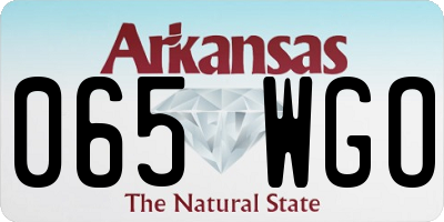 AR license plate 065WGO