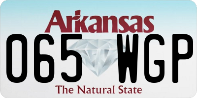 AR license plate 065WGP