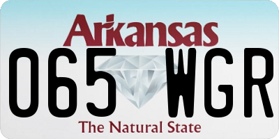AR license plate 065WGR