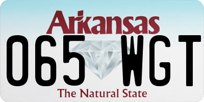 AR license plate 065WGT