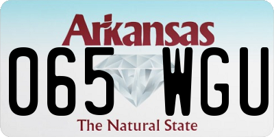 AR license plate 065WGU