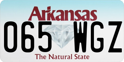 AR license plate 065WGZ