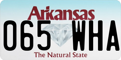 AR license plate 065WHA