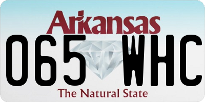 AR license plate 065WHC