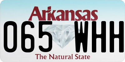 AR license plate 065WHH