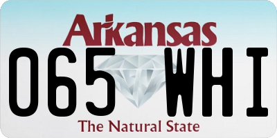 AR license plate 065WHI