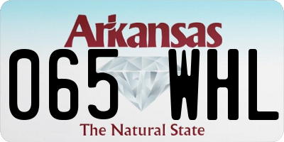 AR license plate 065WHL