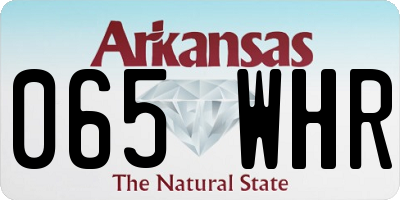 AR license plate 065WHR