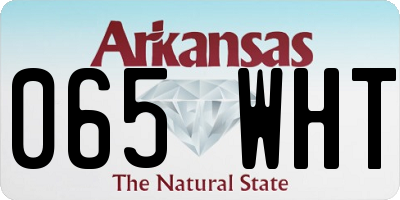 AR license plate 065WHT