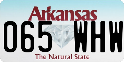 AR license plate 065WHW