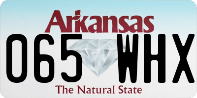 AR license plate 065WHX