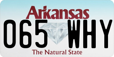 AR license plate 065WHY