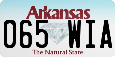 AR license plate 065WIA