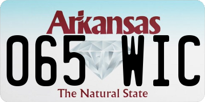 AR license plate 065WIC