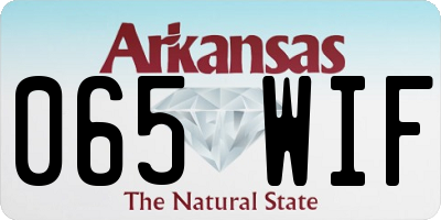 AR license plate 065WIF