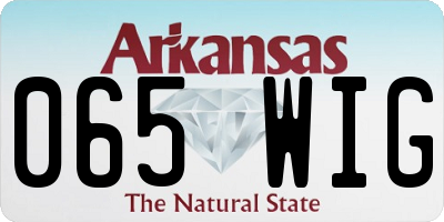 AR license plate 065WIG
