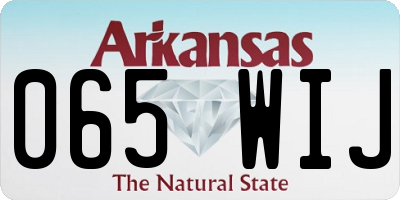 AR license plate 065WIJ