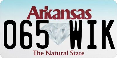 AR license plate 065WIK