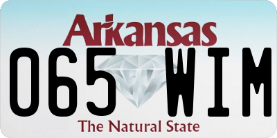 AR license plate 065WIM