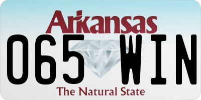 AR license plate 065WIN