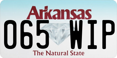 AR license plate 065WIP