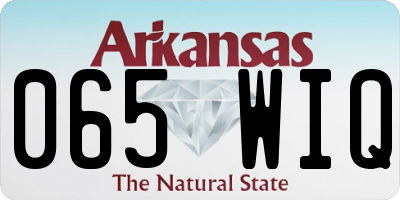 AR license plate 065WIQ