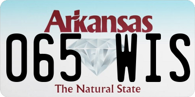 AR license plate 065WIS