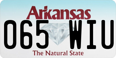 AR license plate 065WIU