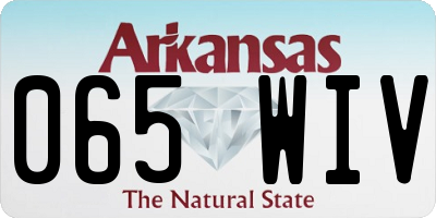 AR license plate 065WIV