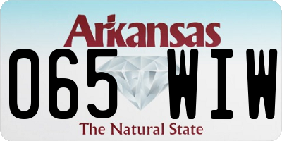 AR license plate 065WIW