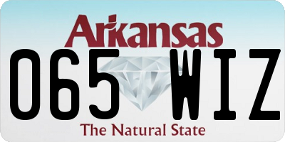 AR license plate 065WIZ