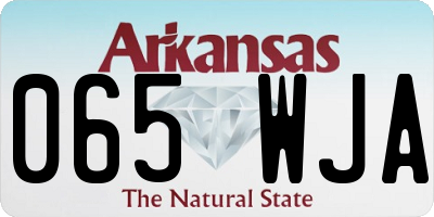 AR license plate 065WJA