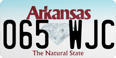 AR license plate 065WJC