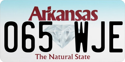 AR license plate 065WJE