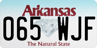 AR license plate 065WJF
